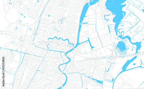 Haarlem, Netherlands bright vector map