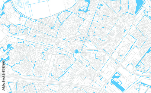 Zoetermeer, Netherlands bright vector map