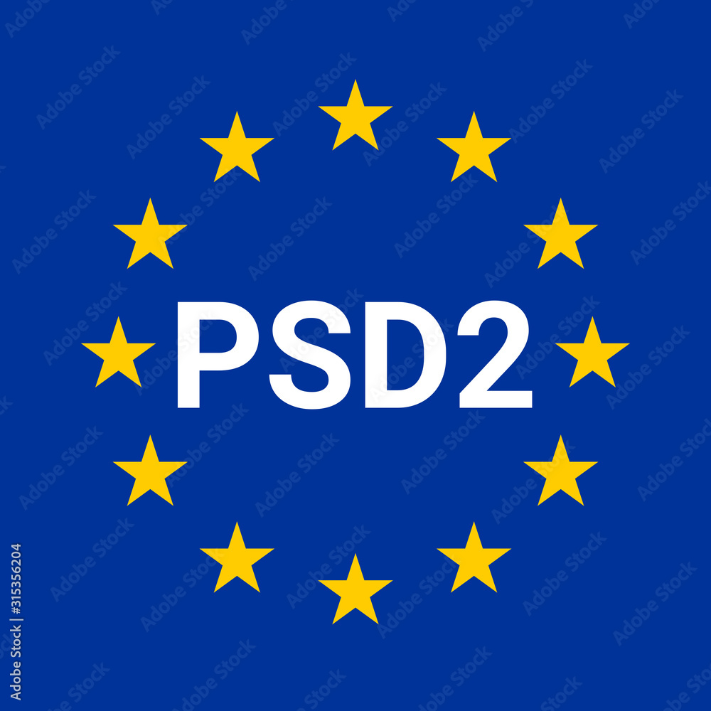 PSD2 payment services directive sign PSD2 payment services directive sign