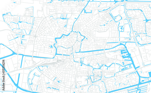 Leeuwarden, Netherlands bright vector map photo