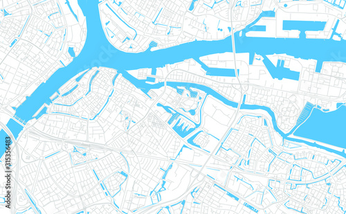 Dordrecht, Netherlands bright vector map