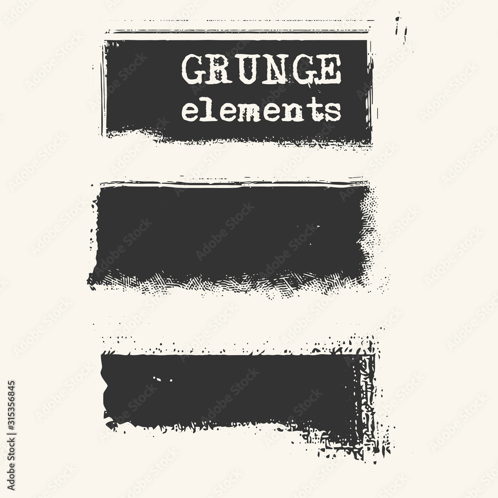 Abstract grunge stamp element set on white background. Abstract grunge stamp element set on white background.