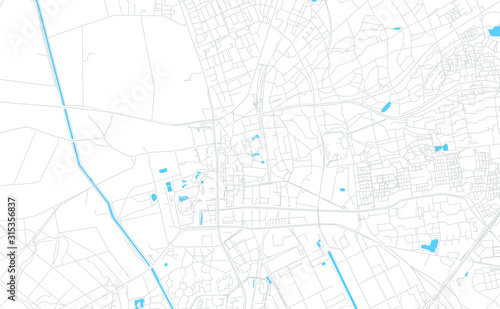 Emmen, Netherlands bright vector map
