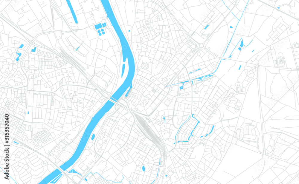 Venlo, Netherlands bright vector map