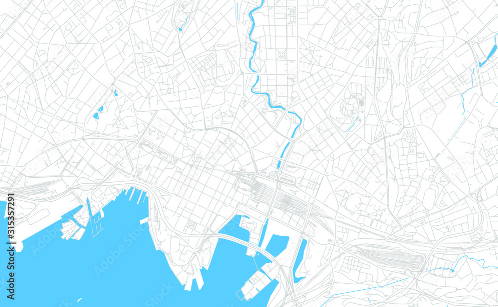 Oslo, Norway bright vector map Oslo, Norway bright vector map