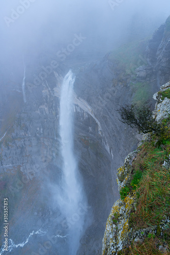 Lookout, Salto del Nervion, Nervion river, Berberana, Burgos, Castilla y Leon, Bizkaia, Basque Country, Spain, Europe photo