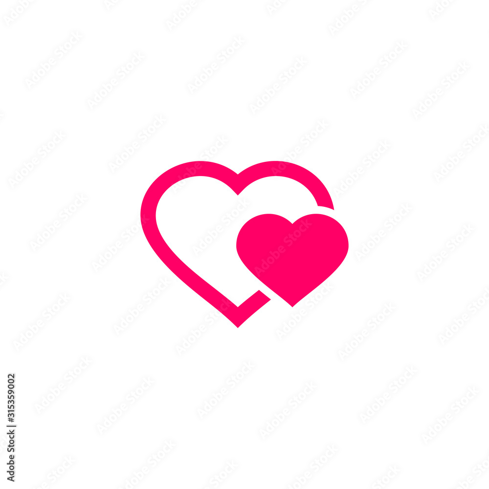 symbol vector of baby love care simple geometric design