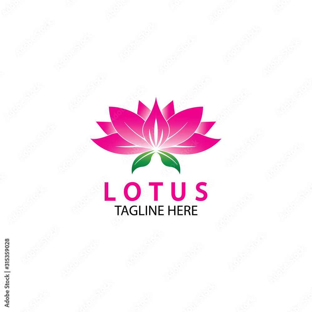Vector lotus flowers design for spa, yoga class, hotel and resort