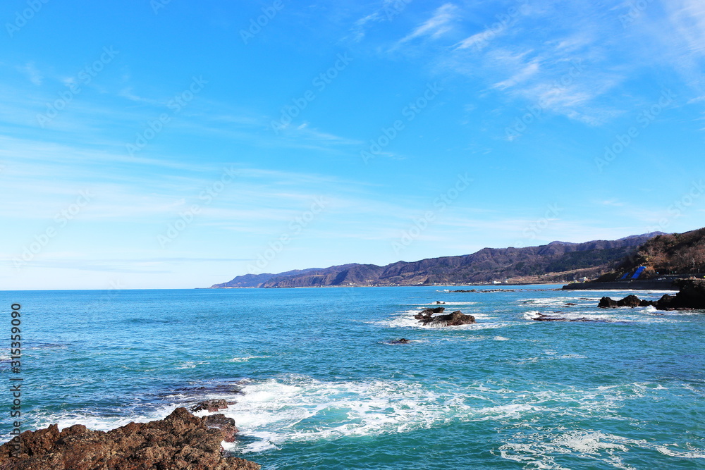 日本海の海岸