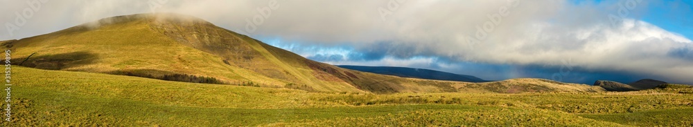 Derbyshire countryside , UK panorama