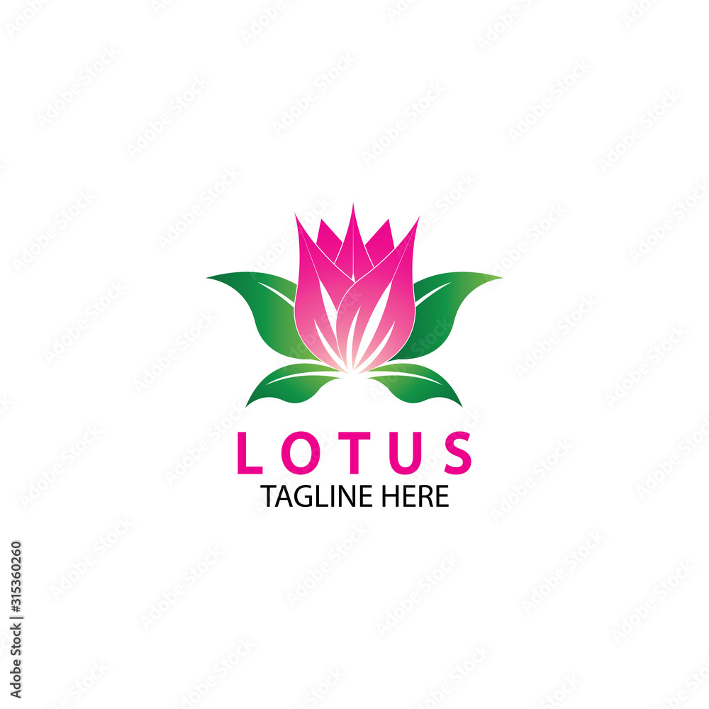 Fototapeta premium Vector lotus flowers design for spa, yoga class, hotel and resort