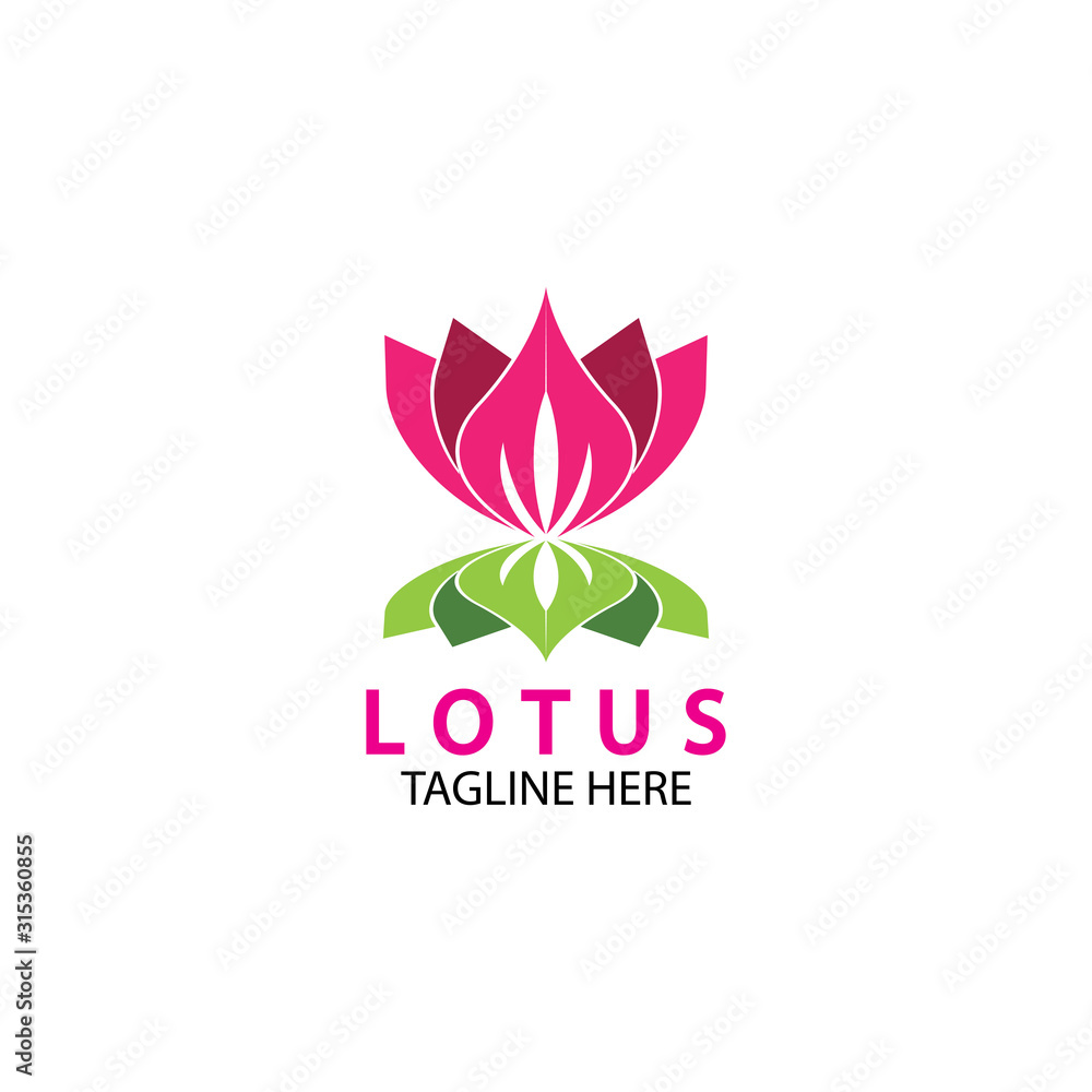 Vector lotus flowers design for spa, yoga class, hotel and resort Vector lotus flowers design for spa, yoga class, hotel and resort