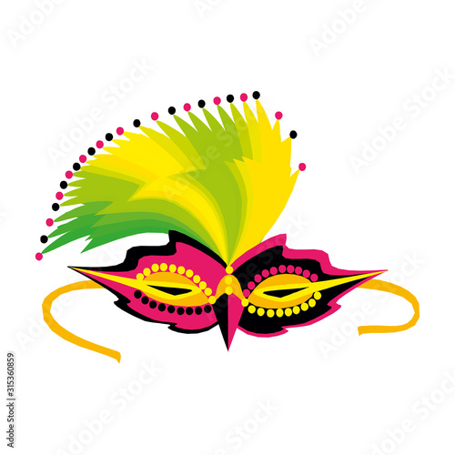 Circus mask vector illustration on a white background
