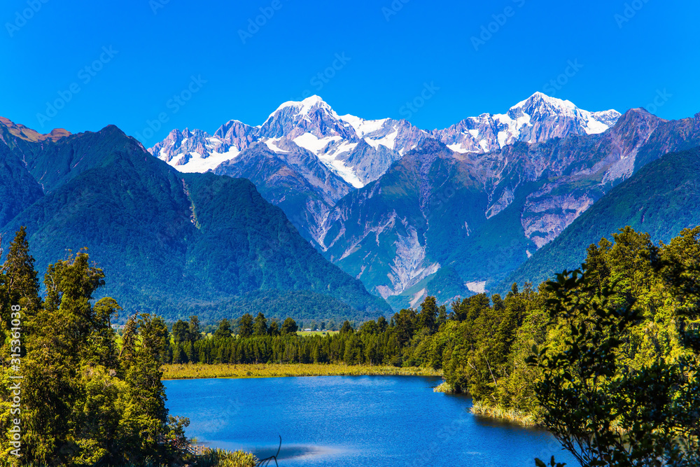 Fototapeta premium The snow-capped mountains