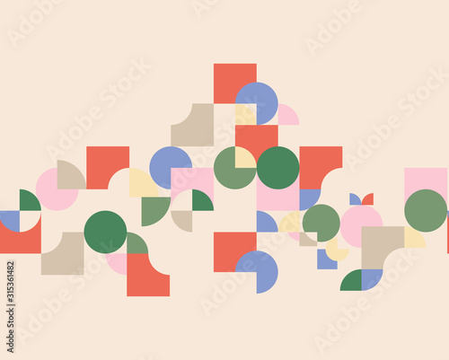 puzzle pieces. geometry seamless pattern backgrounds. geometric shape wallpaper. modern geometric horizontal template.