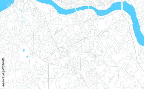 Vila Nova de Gaia, Portugal bright vector map