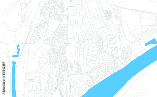 Tablou pe pânză Galati, Romania bright vector map