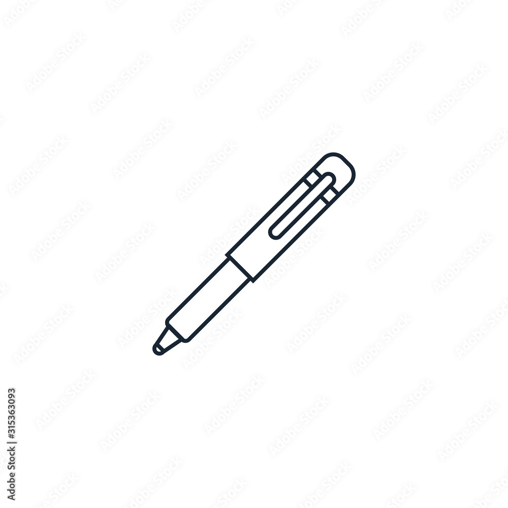 Pen creative icon. From Stationery icons collection. Isolated Pen sign on white background Pen creative icon. From Stationery icons collection. Isolated Pen sign on white background