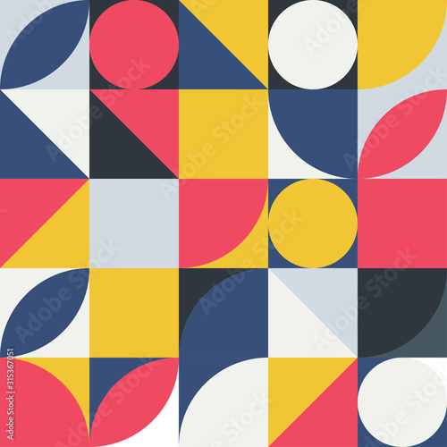 geometric abstract background, poster design, simple shapes in complex geometric form