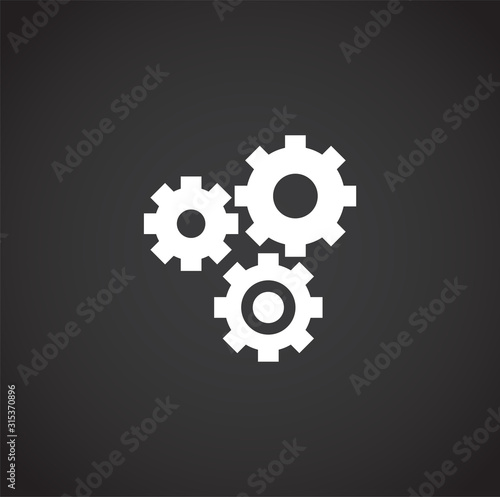 Engineering related icon on background for graphic and web design. Creative illustration concept symbol for web or mobile app