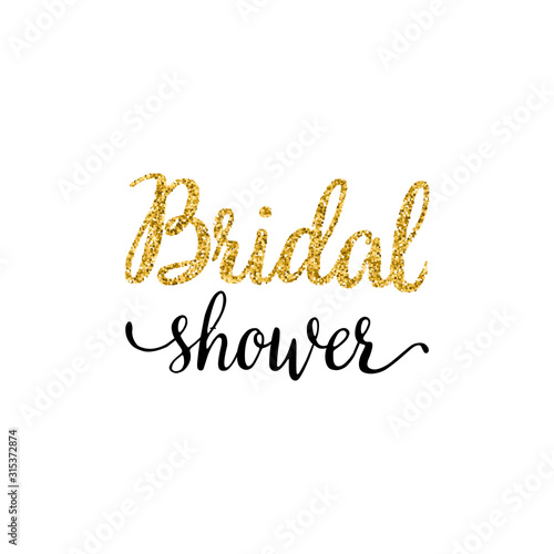 Wedding, bachelorette party, hen party or bridal shower hand written calligraphy card, banner or poster graphic design lettering vector element. 
