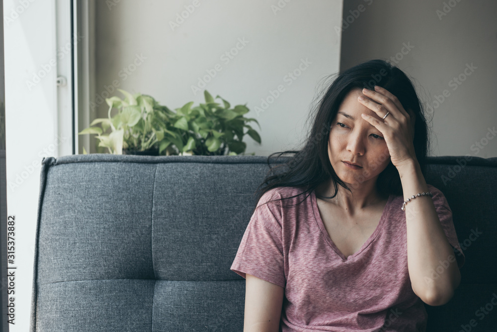 panic attacks alone young woman sad fear stressful depressed emotion.crying begging help.stop