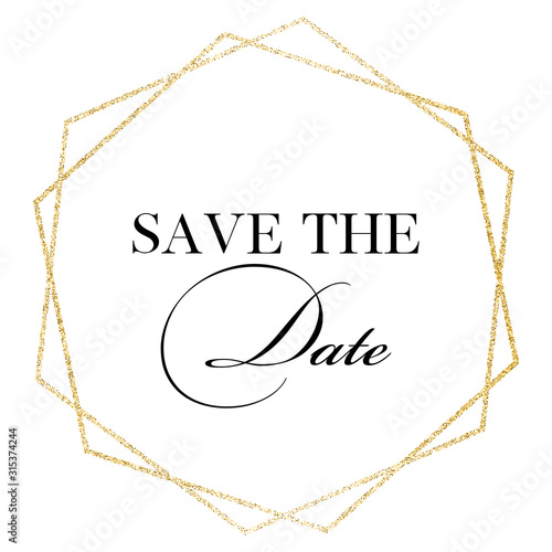 Save the date. Wedding, bachelorette party, hen party or bridal shower hand written calligraphy card, banner or poster graphic design lettering vector element. 