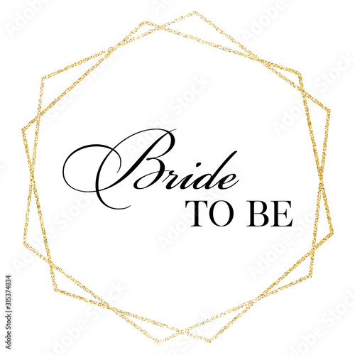 Bride to be. Wedding, bachelorette party, hen party or bridal shower hand written calligraphy card, banner or poster graphic design lettering vector element. 