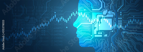 sfondo, testa, pensiero, intelligenza artificiale,