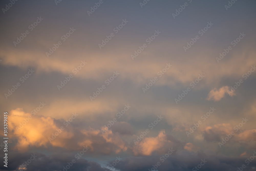 background of vlouds above the ocean