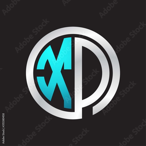 XO Initial logo linked circle monogram