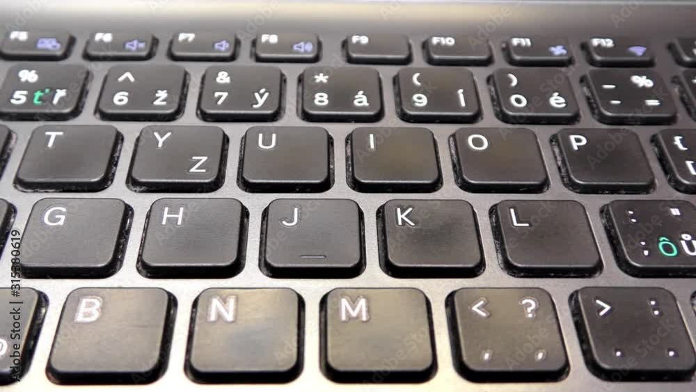 Laptop, Notebook, Computer keyboard, closeup, detail