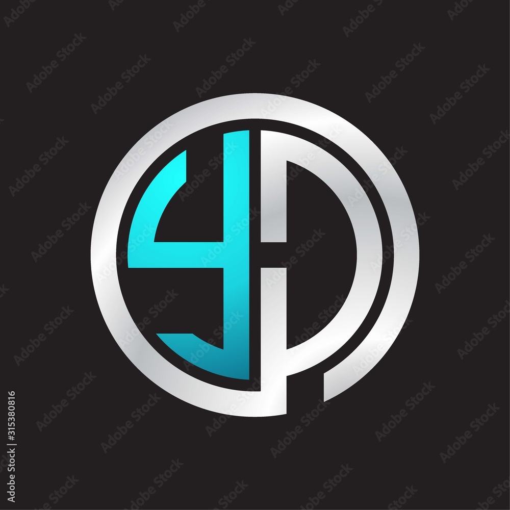 YD Initial logo linked circle monogram YD Initial logo linked circle monogram