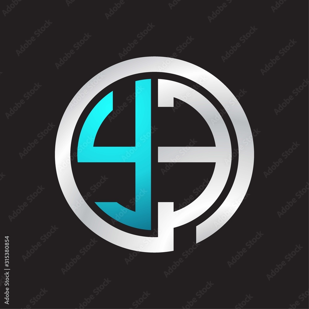 YE Initial logo linked circle monogram YE Initial logo linked circle monogram