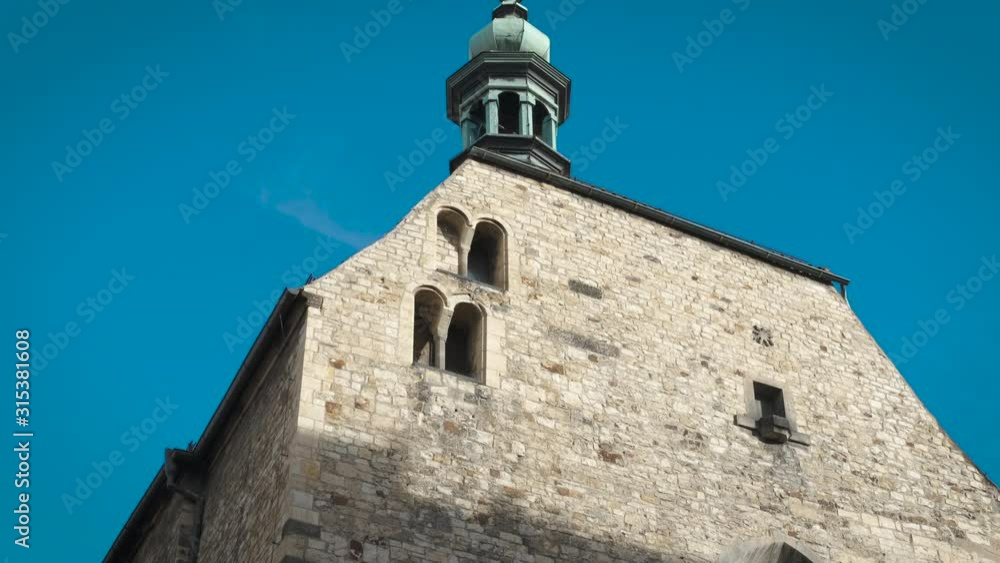 The walls of the old catholic church. Old medieval church. The walls of the old catholic church. Old medieval church.