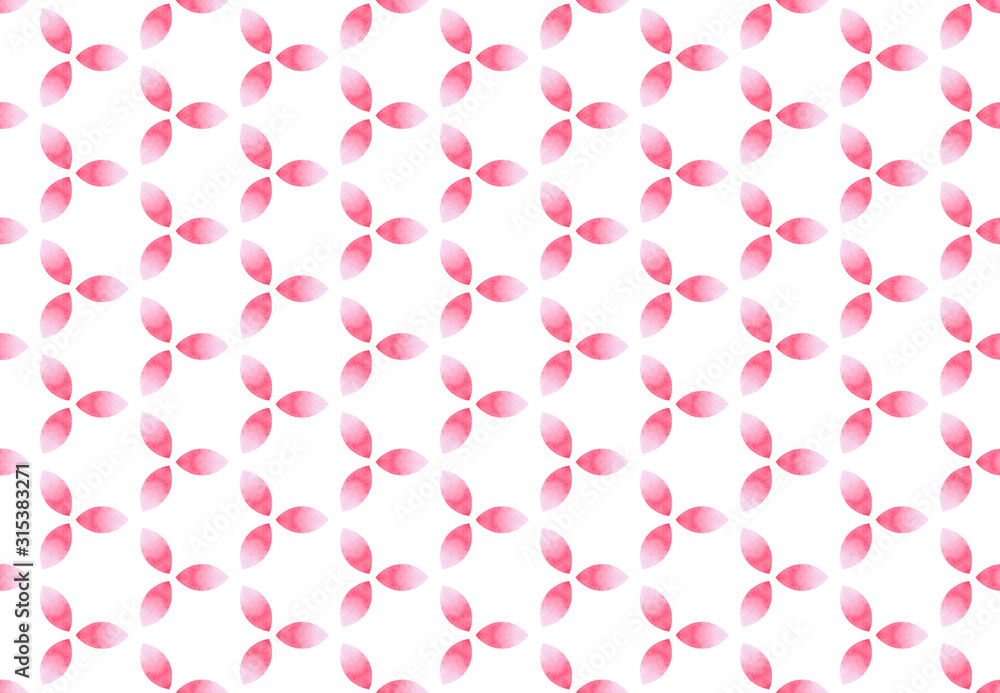 Watercolor seamless geometric pattern design illustration. Background texture. In red, white colors. Watercolor seamless geometric pattern design illustration. Background texture. In red, white colors.
