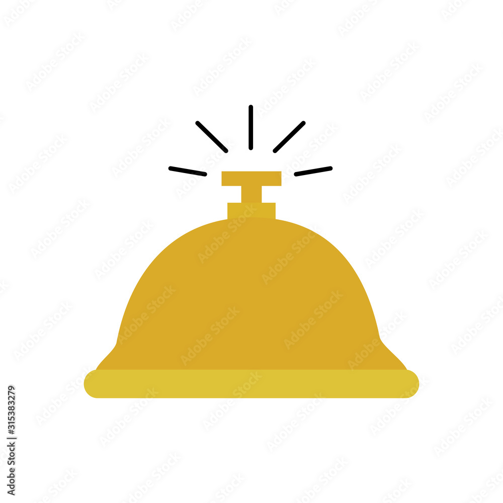 Naklejka premium Hotel bell icon design of travel service reception room resort accommodation motel lobby and vacation theme Vector illustration