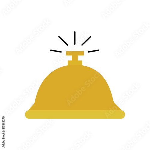 Hotel bell icon design of travel service reception room resort accommodation motel lobby and vacation theme Vector illustration