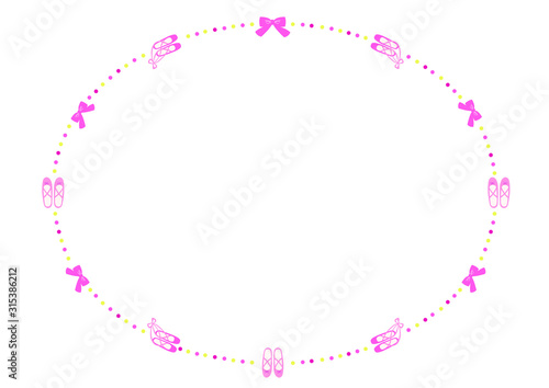 バレエのフレーム　デザイン素材