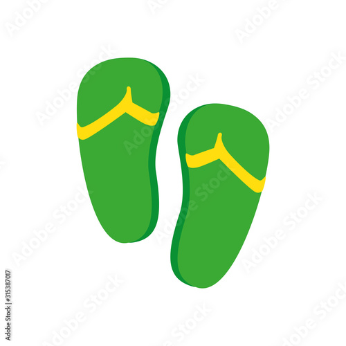 Sandals design, Summer vacation tropical relaxation outdoor nature tourism relax lifestyle and paradise theme Vector illustration