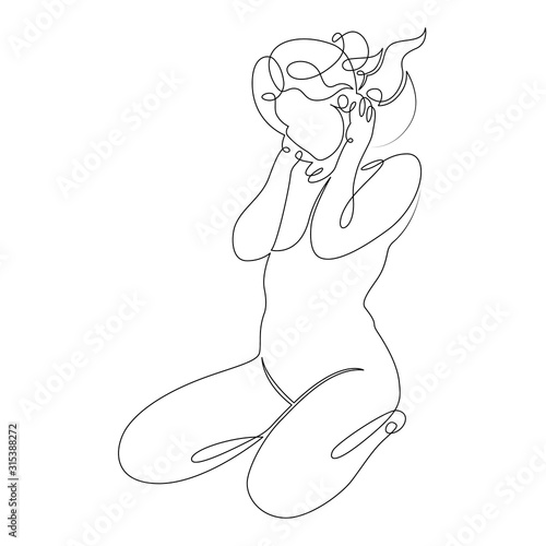 woman girl nude long hair