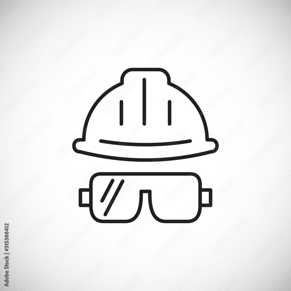 Fototapeta premium Construction related outline icon on background for graphic and web design. Creative illustration concept symbol for web or mobile app