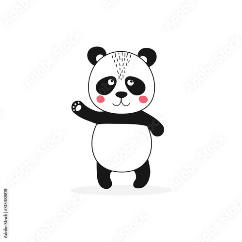 Fototapeta Naklejka Na Ścianę i Meble -  Isolated cute panda character