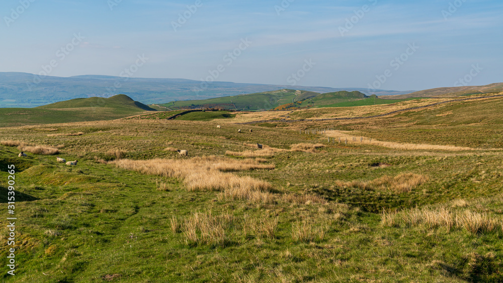 Landscape near the B6270 road between Birkdale and Nateby, Cumbria, England, UK