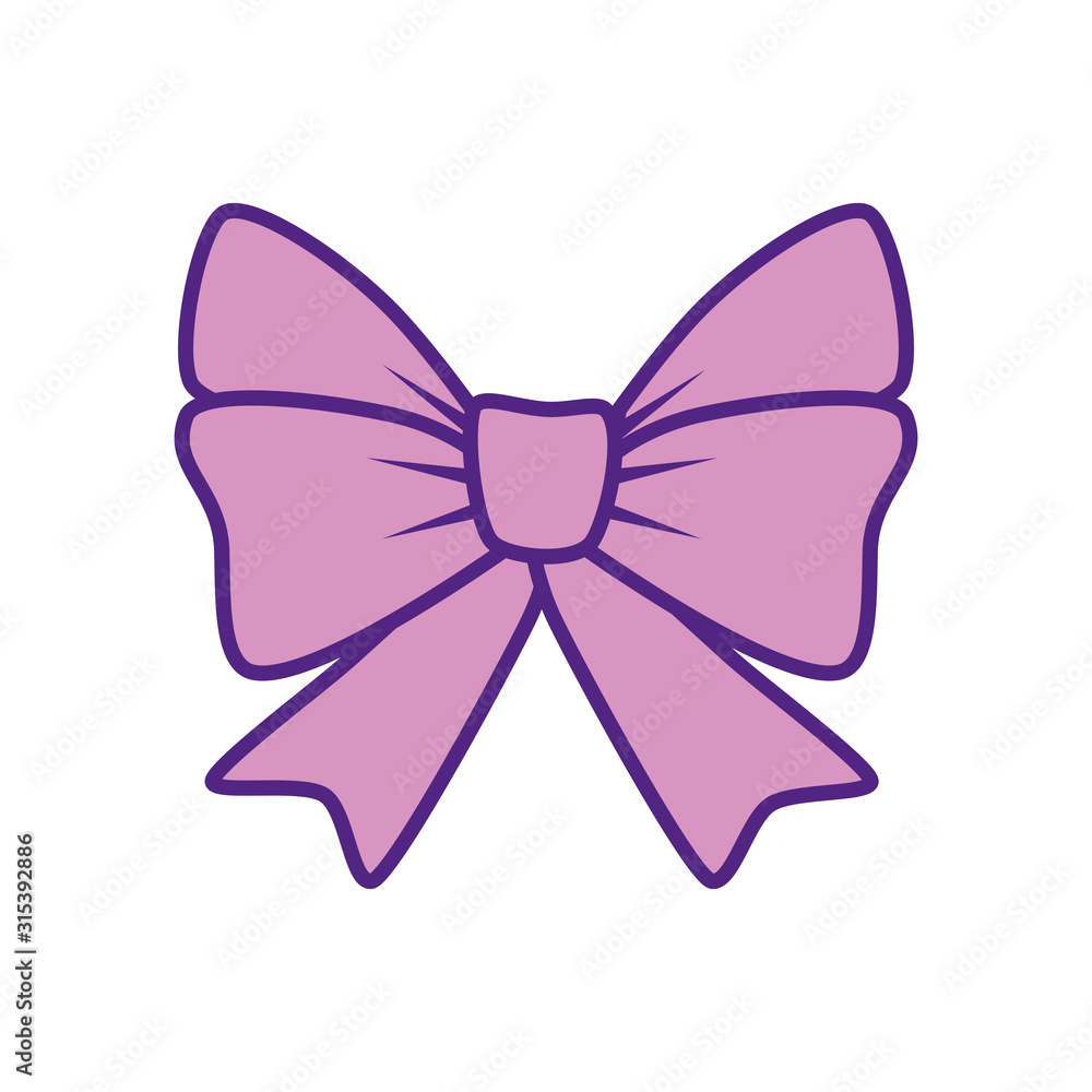 Pink gift bowtie design, happy birthday celebration decoration party festive and surprise theme Vector illustration Pink gift bowtie design, happy birthday celebration decoration party festive and surprise theme Vector illustration