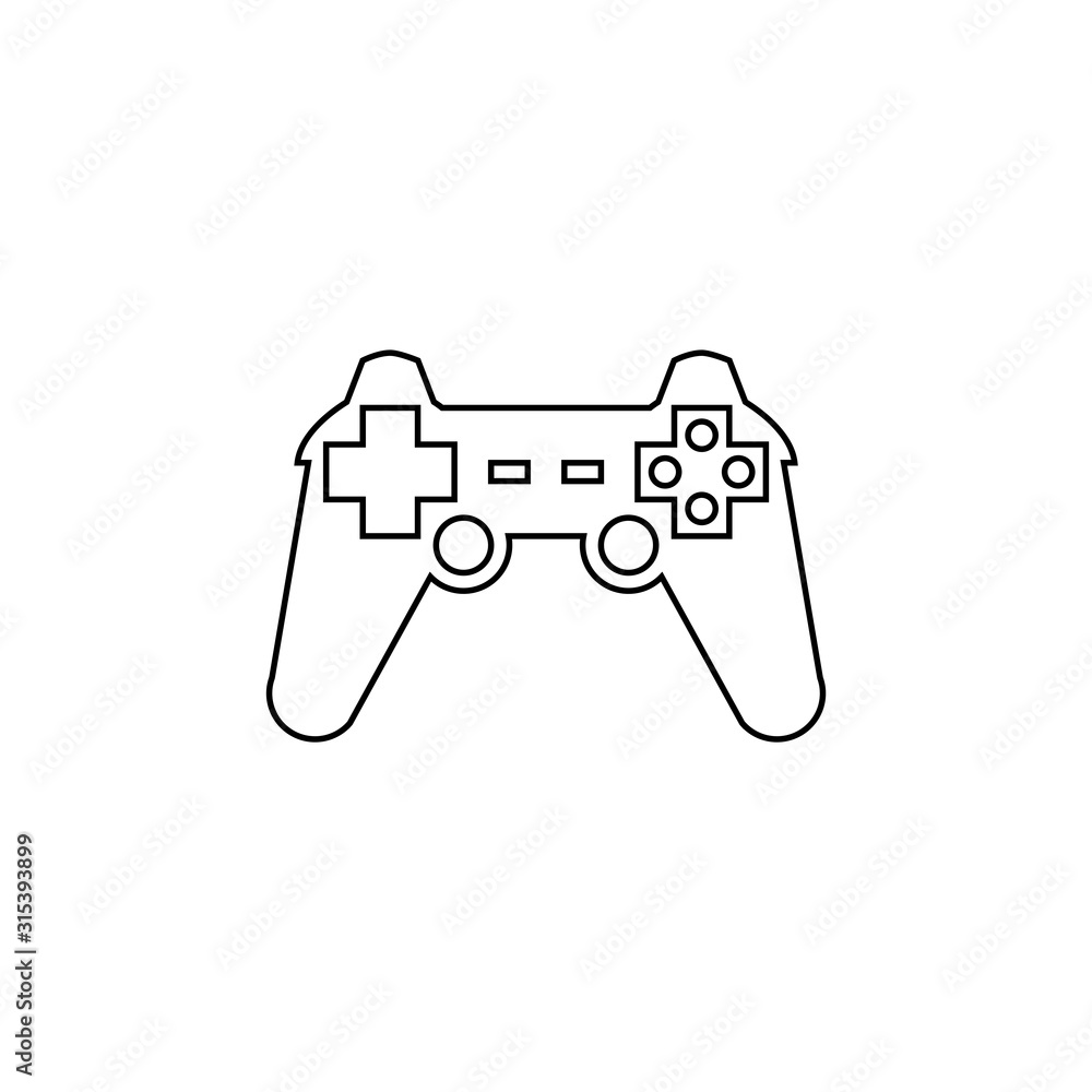 Joystick icon. Game console remote control symbol. Logo design element Joystick icon. Game console remote control symbol. Logo design element