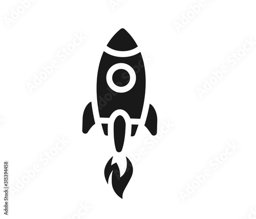 rocket speed up icon vector 