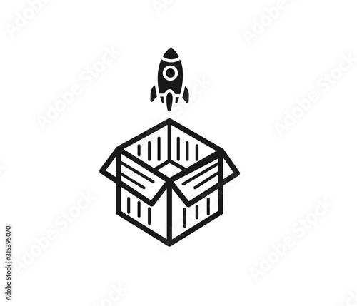 New Product Release icon vector isolated