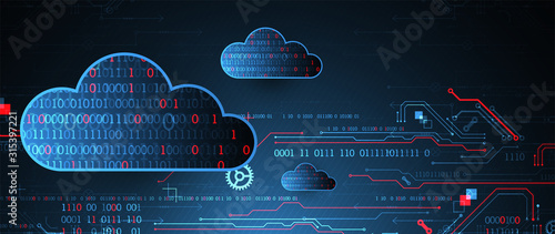 Web cloud technology, business abstract background.