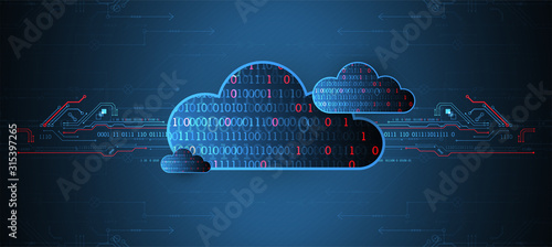 Web cloud technology, business abstract background.